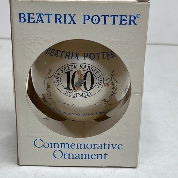 SCHMID 1993 BEATRIX POTTER COMMEMORATIVE CHRISTMAS ORNAMENT New in Box - Picture 12 of 12